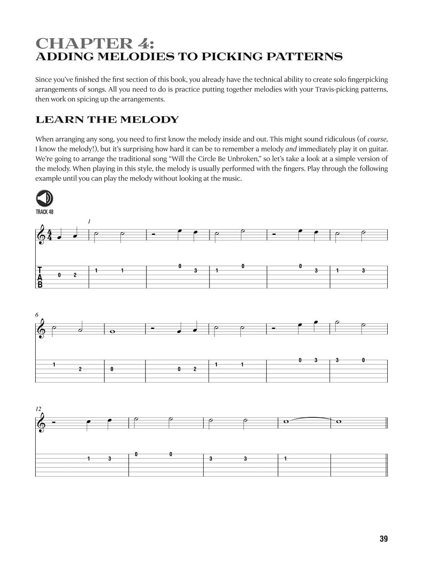 Travis Picking – A Guitarist’s Guide to Fingerpicking Techniques | Learn Country, Folk, and Blues Styles with Step-by-Step Lessons and Tablature | Includes Online Audio for Practice and Performance