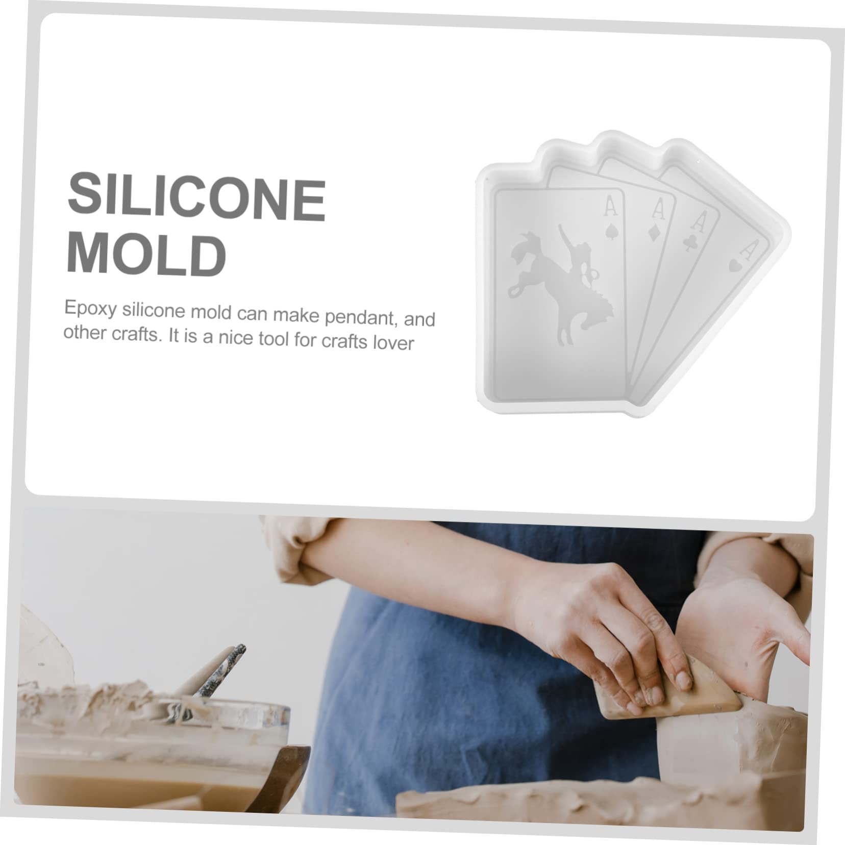 SHINEOFI 4stücke Silikon Gießform Für Poker-design Aromatherapie Dekoration Flexible Und Praktische Silikonform Für Kreative Bastelprojekte