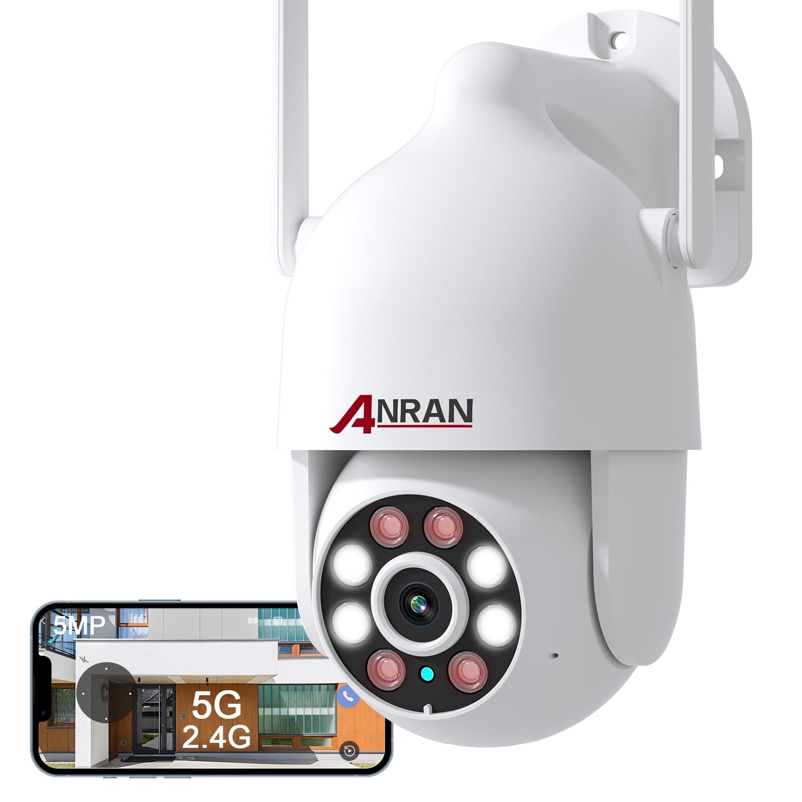 Amazon.co.jp: ANRAN 500万画素 防犯カメラ 屋外 ワイヤレス 自動追跡