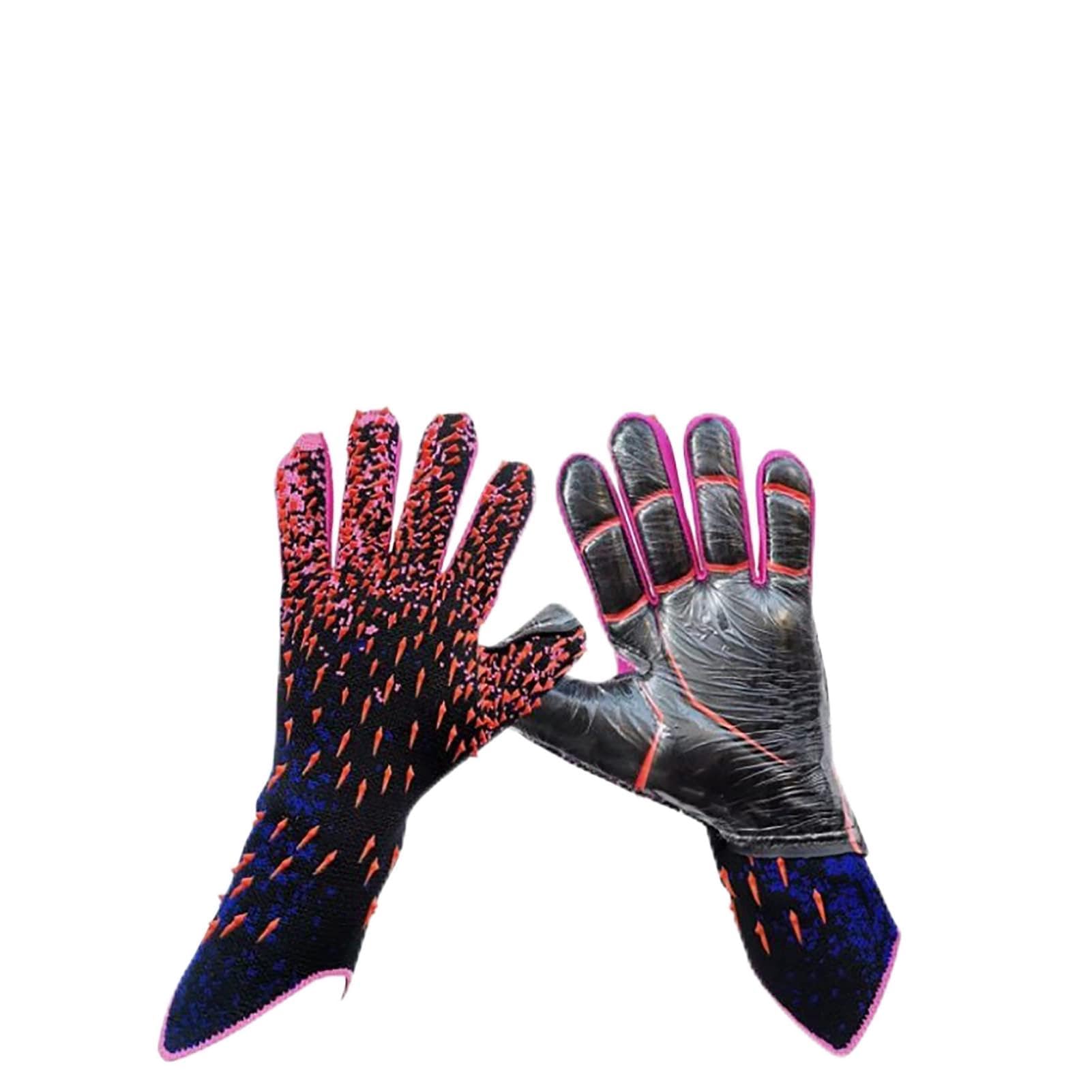 Soccer Goalkeeper Gloves, Goalkeeper Gloves 2pcs Latex Anti Slip Football Gloves with Strong Grips Palms Soccer Goalie Gloves for Kids Boys (Size 9 (Inner Diameter 18mm / 0.71in)