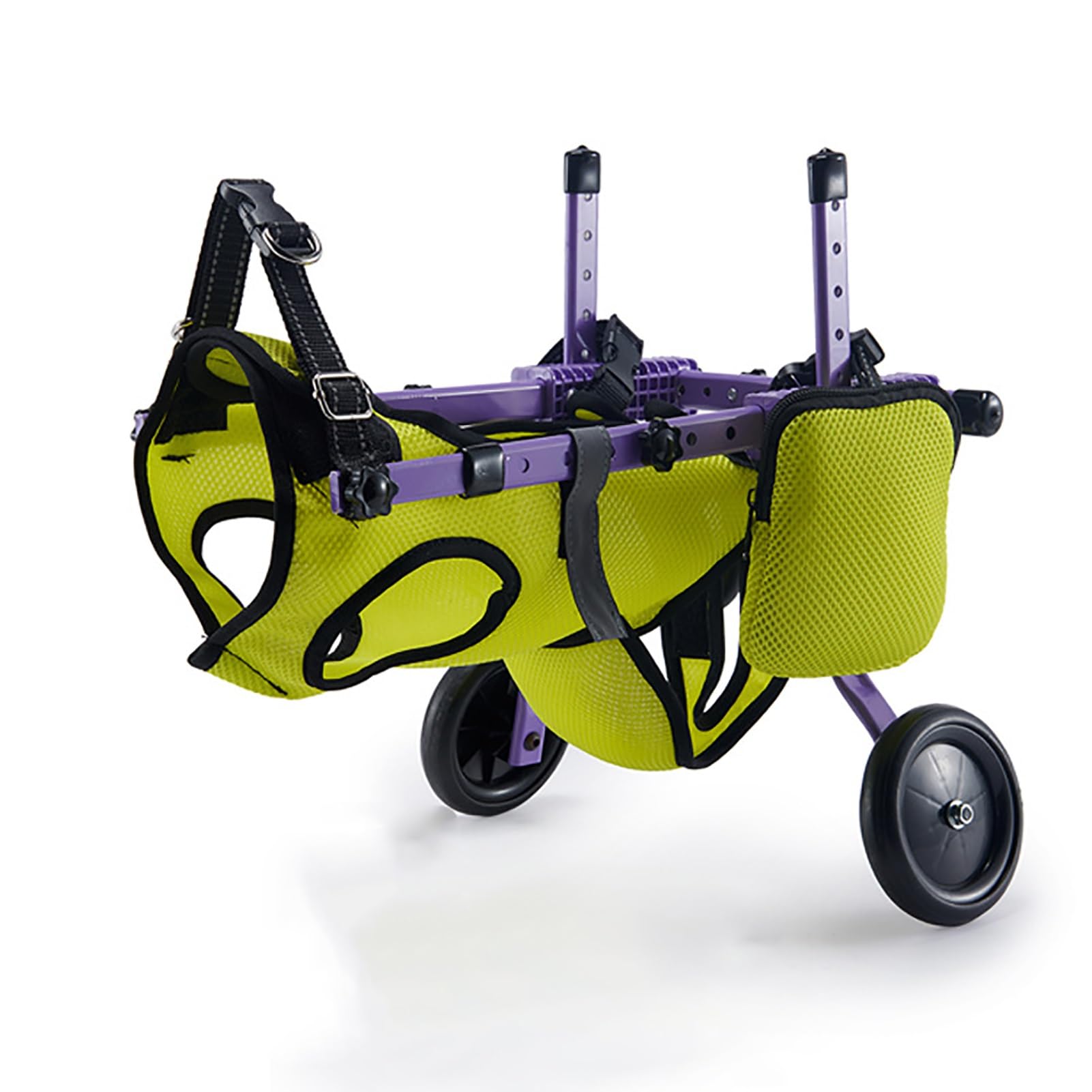 Silla de ruedas con soporte de movilidad para perros con soporte para piernas y bolsa de defecación, ayuda en la displasia de cadera y desafíos de movimiento