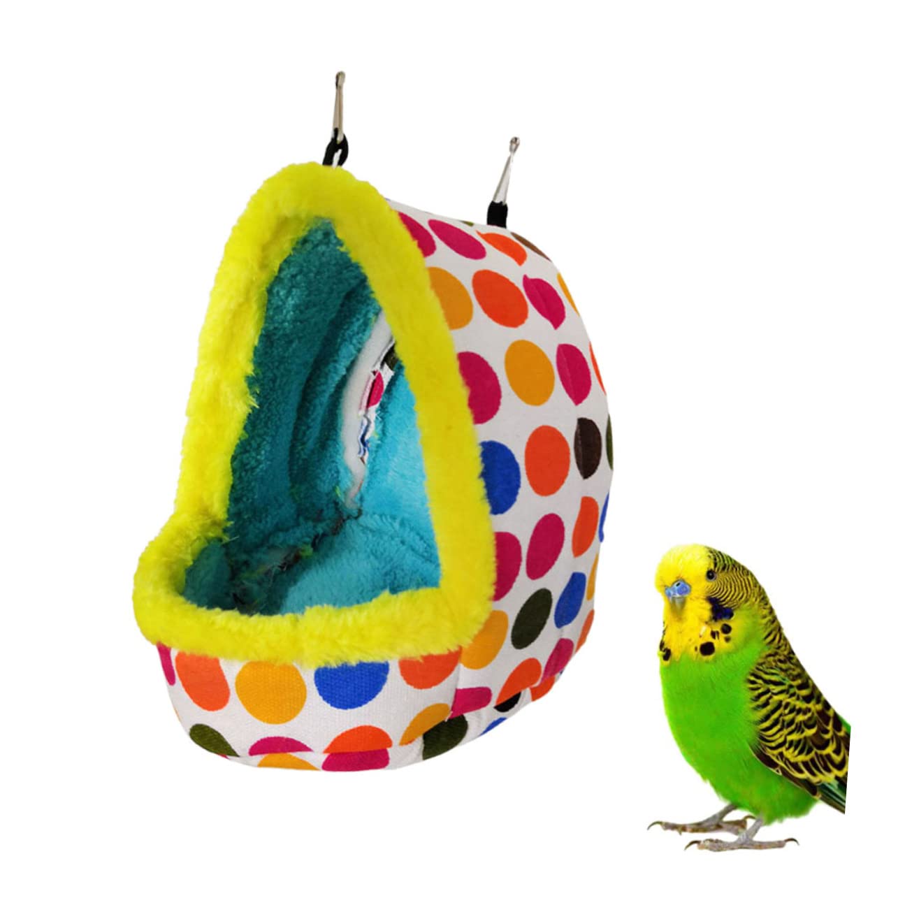 3piezas Nido De Pájaros Calido y Acogedor para Periquitos Cacatúas y Otras Aves Cama De Peluche Creativa para Invierno