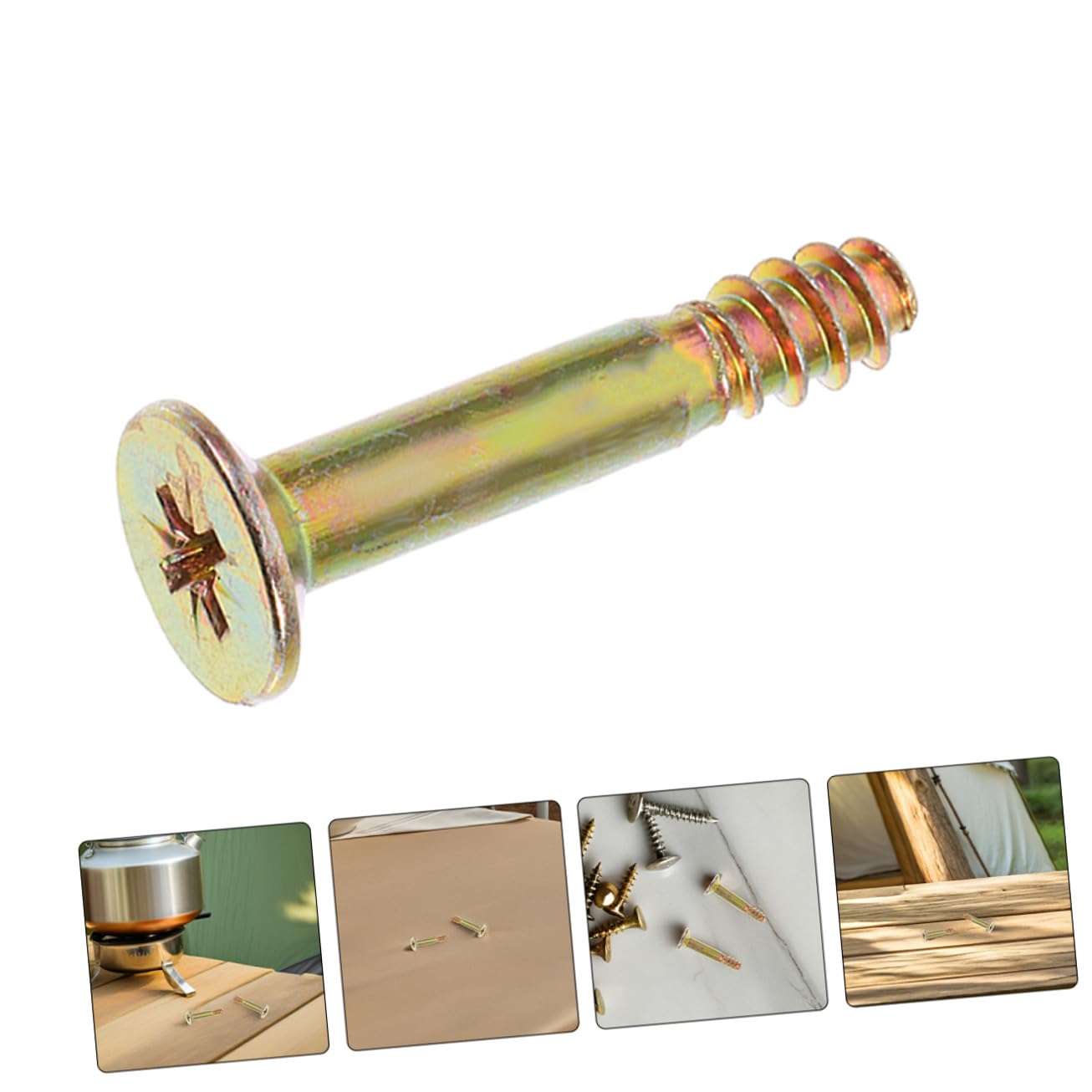 DOITOOL Tornillos Conectores Metálicos Dorados Instalación Rápida, Ideales para Uso al Aire Libre 20 Reutilizables para Gazebo y Toldo