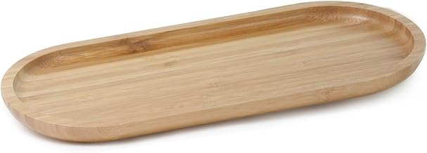 Mimo Style Bandeja Oval Ecokitchen, Ideal Para Servir Petiscos, Cafés e Lanches, Produzido em Bambu, Resistente, Durável, Utensílio Multiuso (33,5cm)