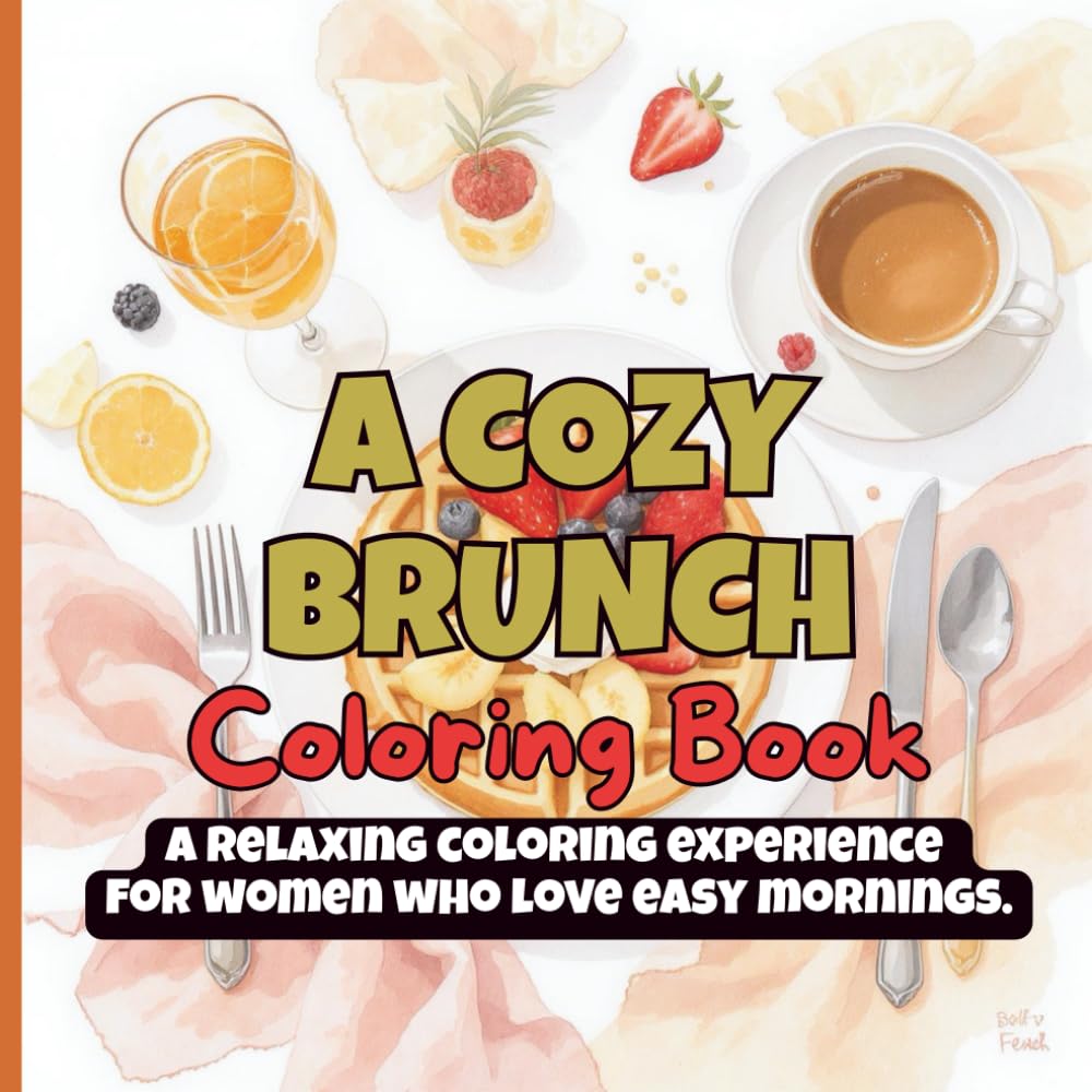 A Cozy Brunch: A relaxing coloring experience for women who love easy mornings.
