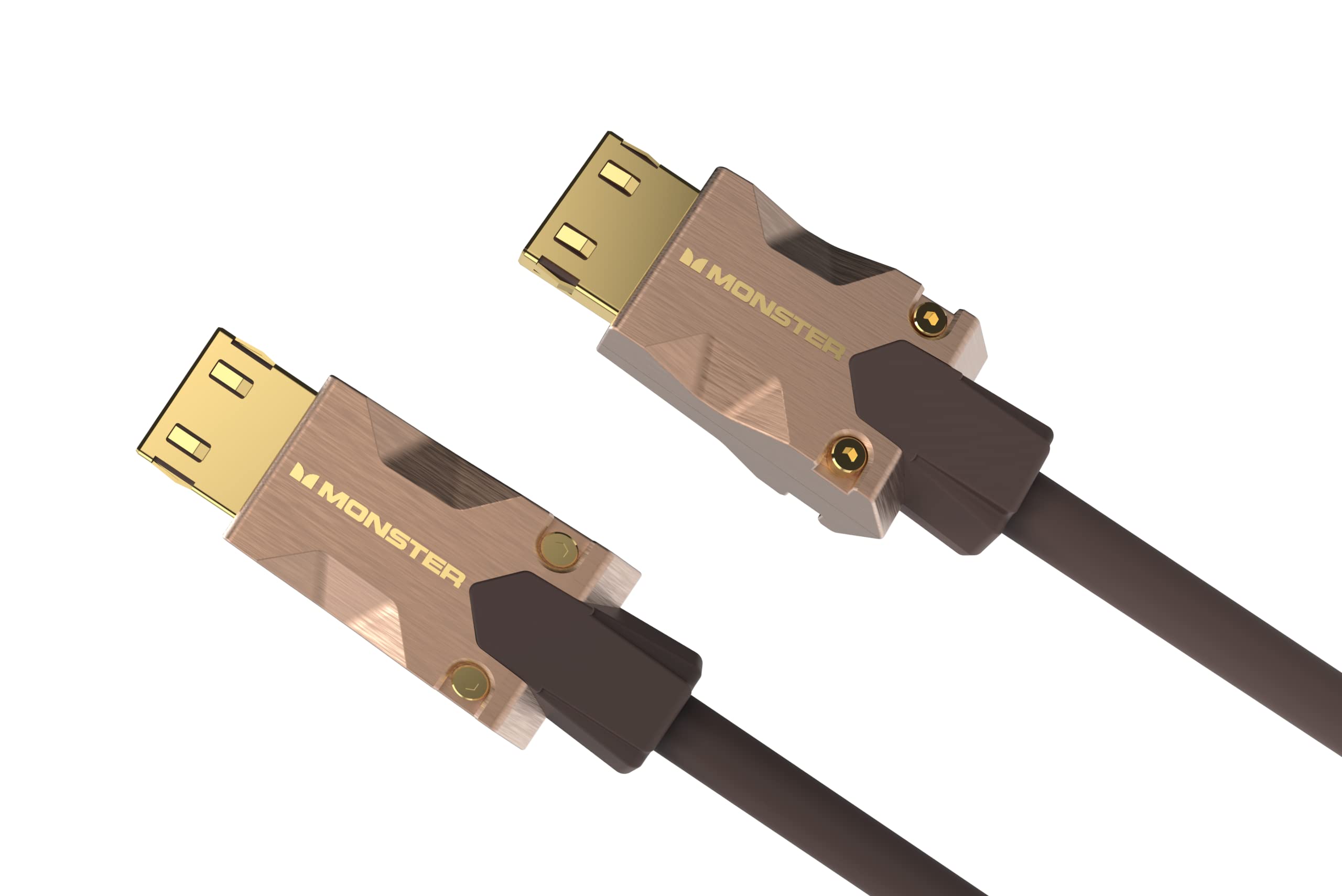 MONSTER - M2000 - Câble HDMI - Résolution 4K - Vidéo HDR10+ - 25 GBPS - Vitesse Éclair - Connecteurs V-Grip - Triple Blindage - 5 Mètres - Garanti à Vie - Gaine Souple Tressée