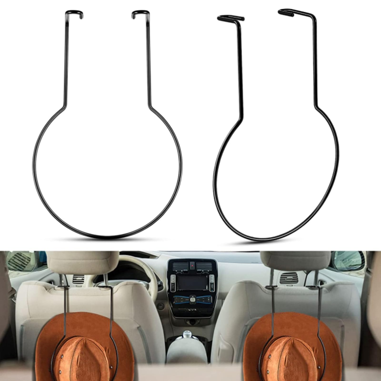 EINCORN Cowboy Hat Holder Rack for Truck SUV Car Clothes Hanger Coat Hanger Hard Hat Holder Truck Car Accessories