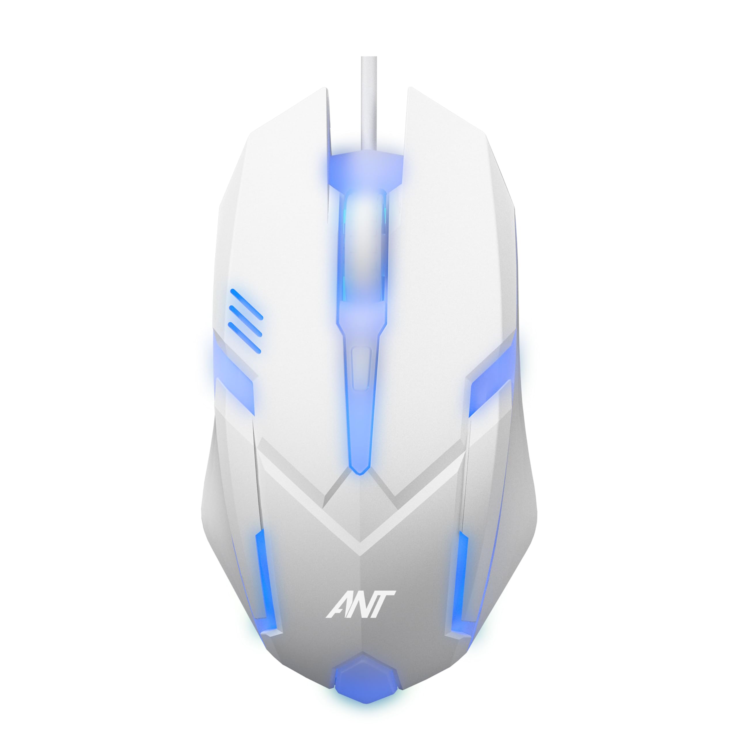 Ant GM46 Wired Optical Gaming Mouse | 2400 DPI Sensor | 4 Durable Buttons | Multicolour Backlight | 1.5M Cable | Lightweight Design | Compatible with Windows, Mac & Linux_ White-image-24