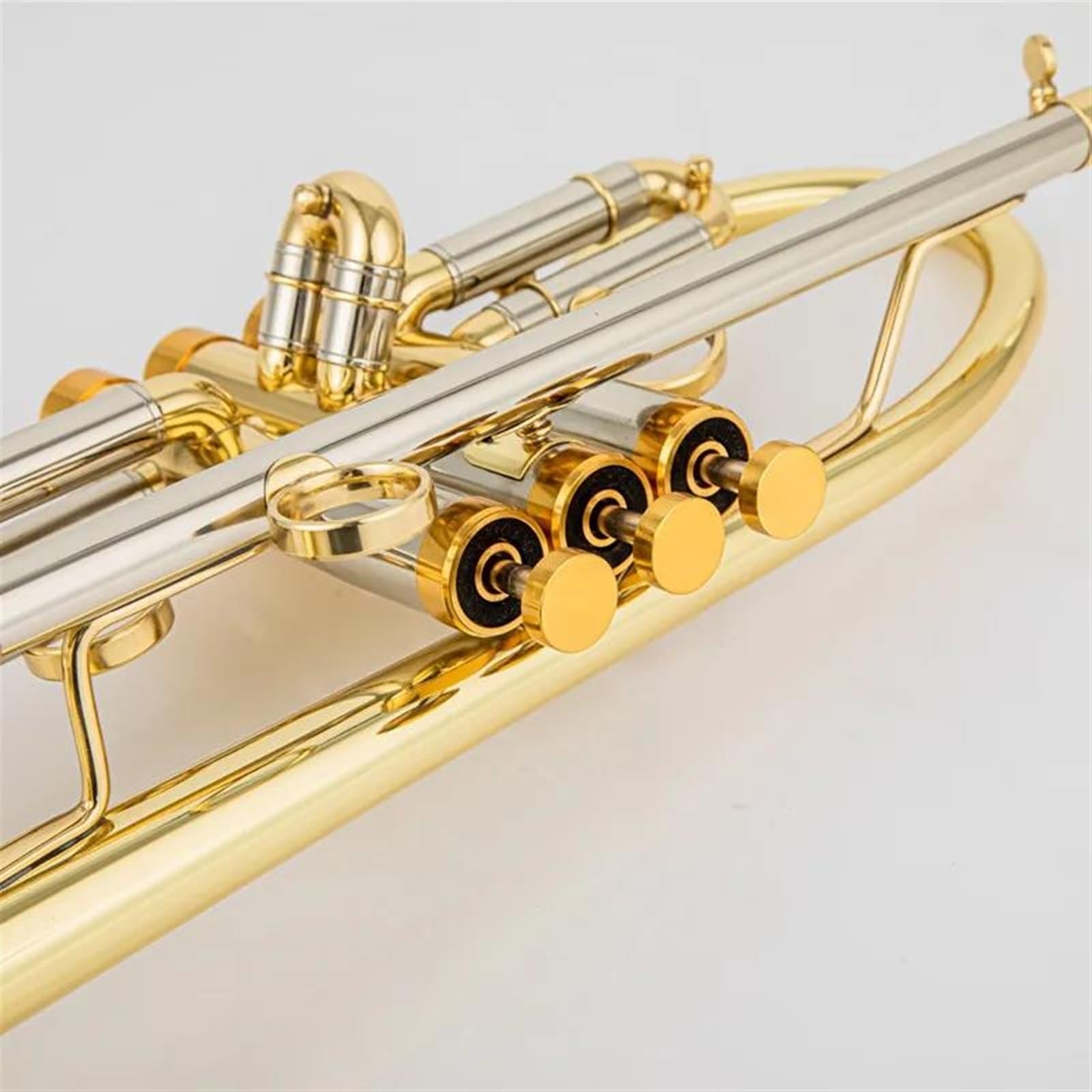 Tromba Standard Per Principianti Produzione Professionale Tromba In Sib Tune Ottone Placcato Oro Strumenti Musicali Professionali Con Custodia(Gold)