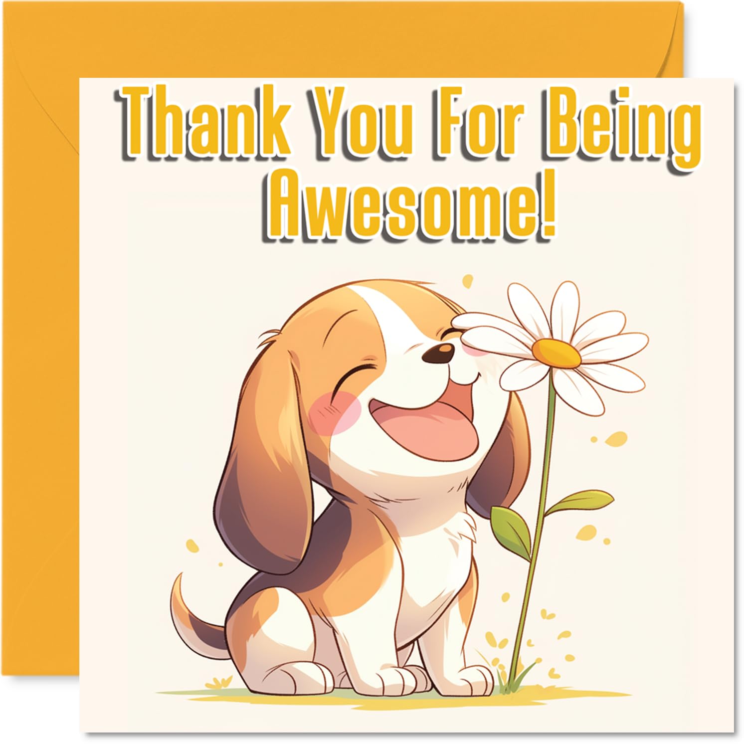 Cute Beagle Thank You Card for Girls Boys - Awesome Animals - Thankyou Cards for Grandson Sister Cousin Brother, 145mm Thank You So Much Appreciation Greeting Cards
