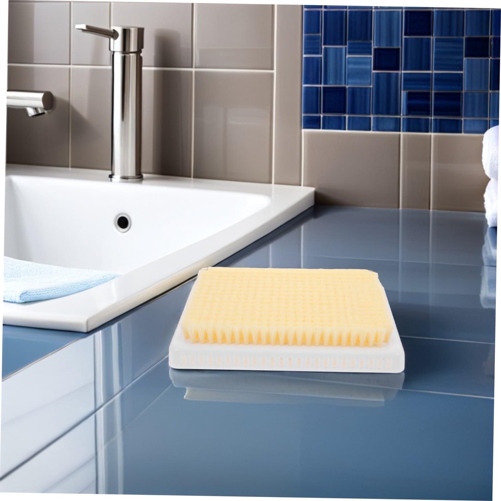 Wandmontierter Rückenschrubber aus Kunststoff 2 Stück für Dusche