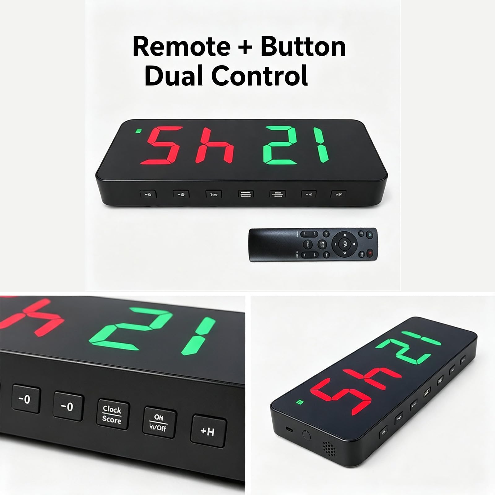 Reloj de puntuación digital, marcador recargable, control