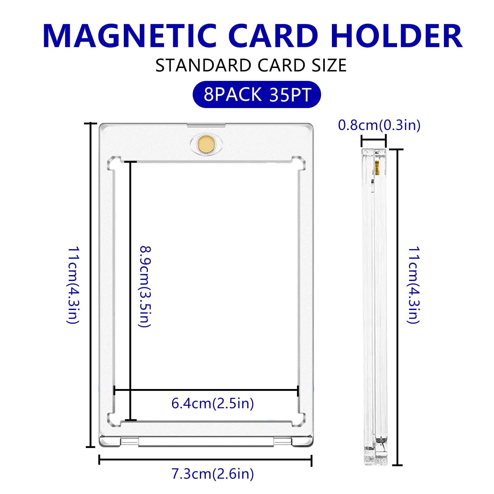 Sleeves Yugioh 8 Boîtiers Magnétiques Pour Cartes à Collectionner - Protection UV - Format Standard Bustine Pokemon