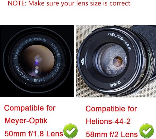 Miniatura 2 de Tapa del cuerpo de la cámara y cubierta de lente trasera compatible con lente Carl Zeiss JENA Flektogon 1.378 in F2.4, compatible con lente