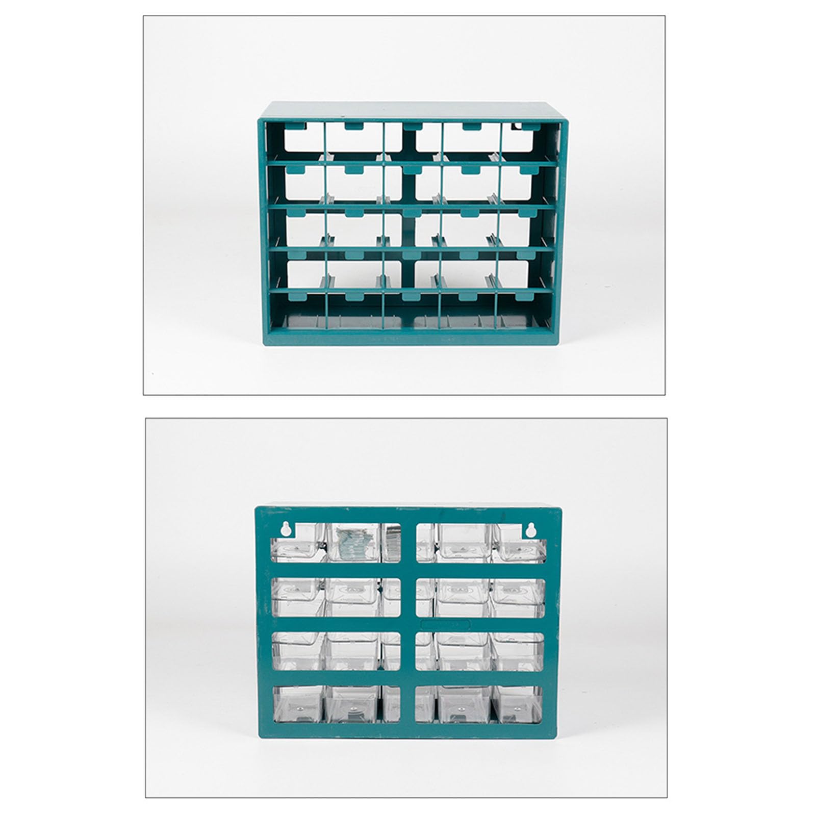 Contenitore per attrezzi verticale espandibile con 25 sezioni personalizzabili, in ABS trasparente per l'uso in officina, organizer per articoli da ufficio