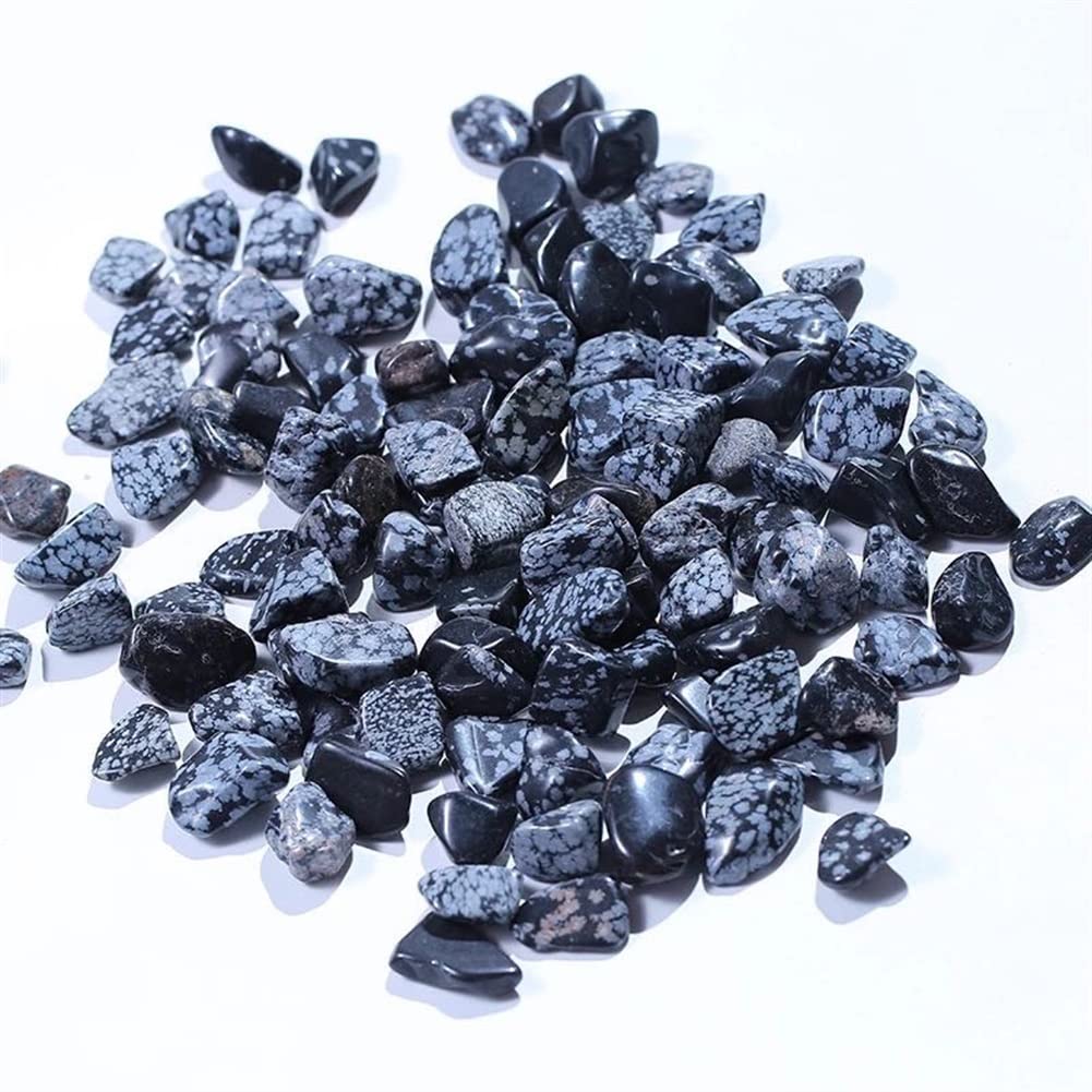 Natürlicher Kristall, 12–17 mm, natürliche Blume, Obsidian, Quarz, Kies, schwarzer Trommelstein Voller Textur