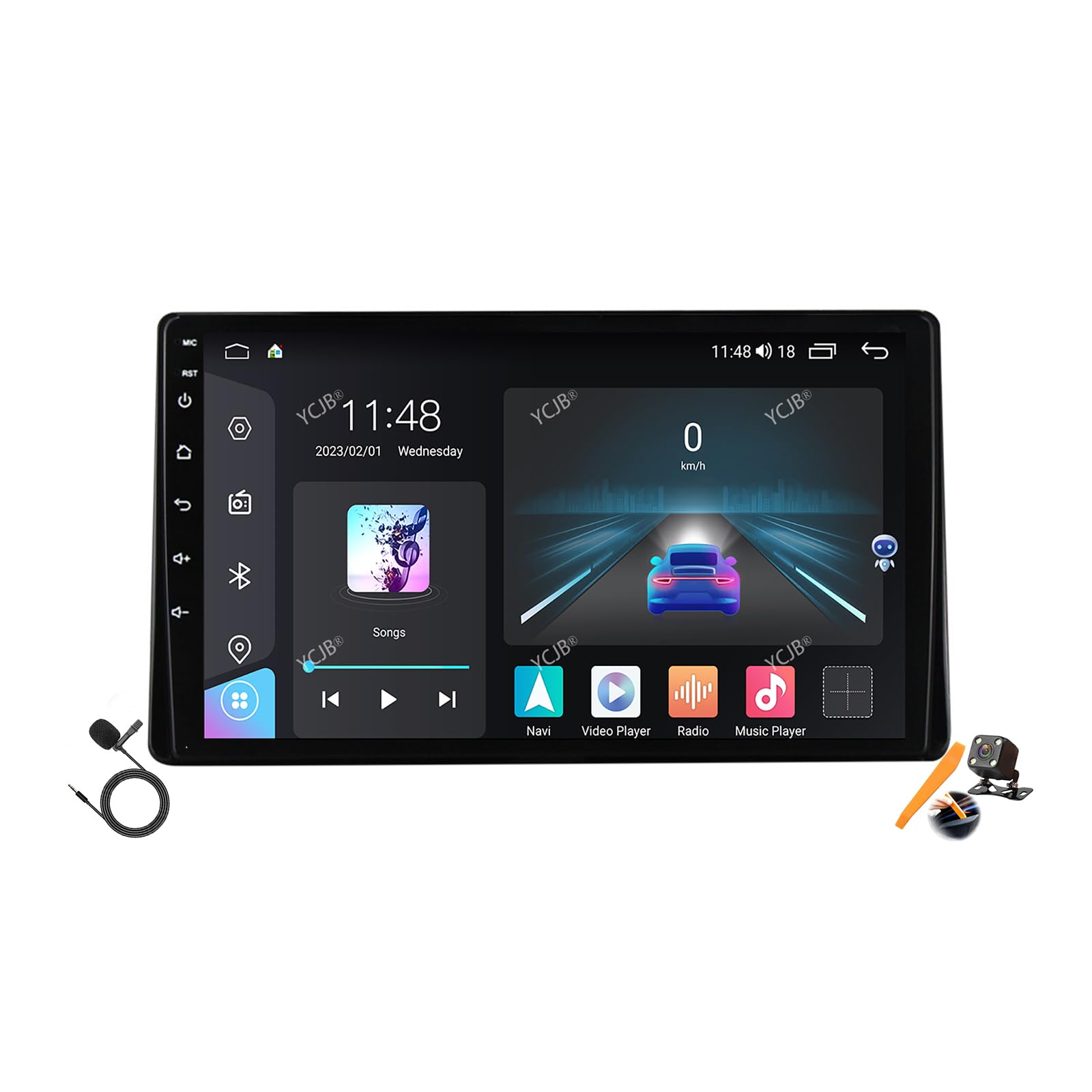 YCJBAndroid 12.0 Car Stereo Radio for Sienna 2016-2018 GPS Sat Navigation 9'' Touchscreen 2 Din Headunit Multimedia Player FM BT Receiver with 4G 5G WiFi SWC DSP Carplay,M6 pro plus3