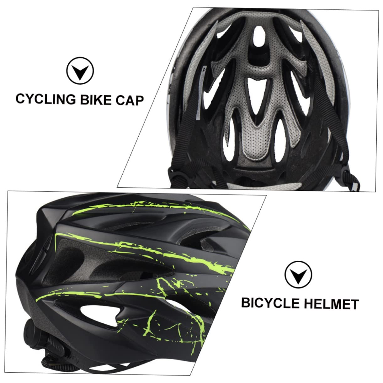 Casco de Bicicleta con Gafas Magnéticas, Transpirable, Pc, Negro