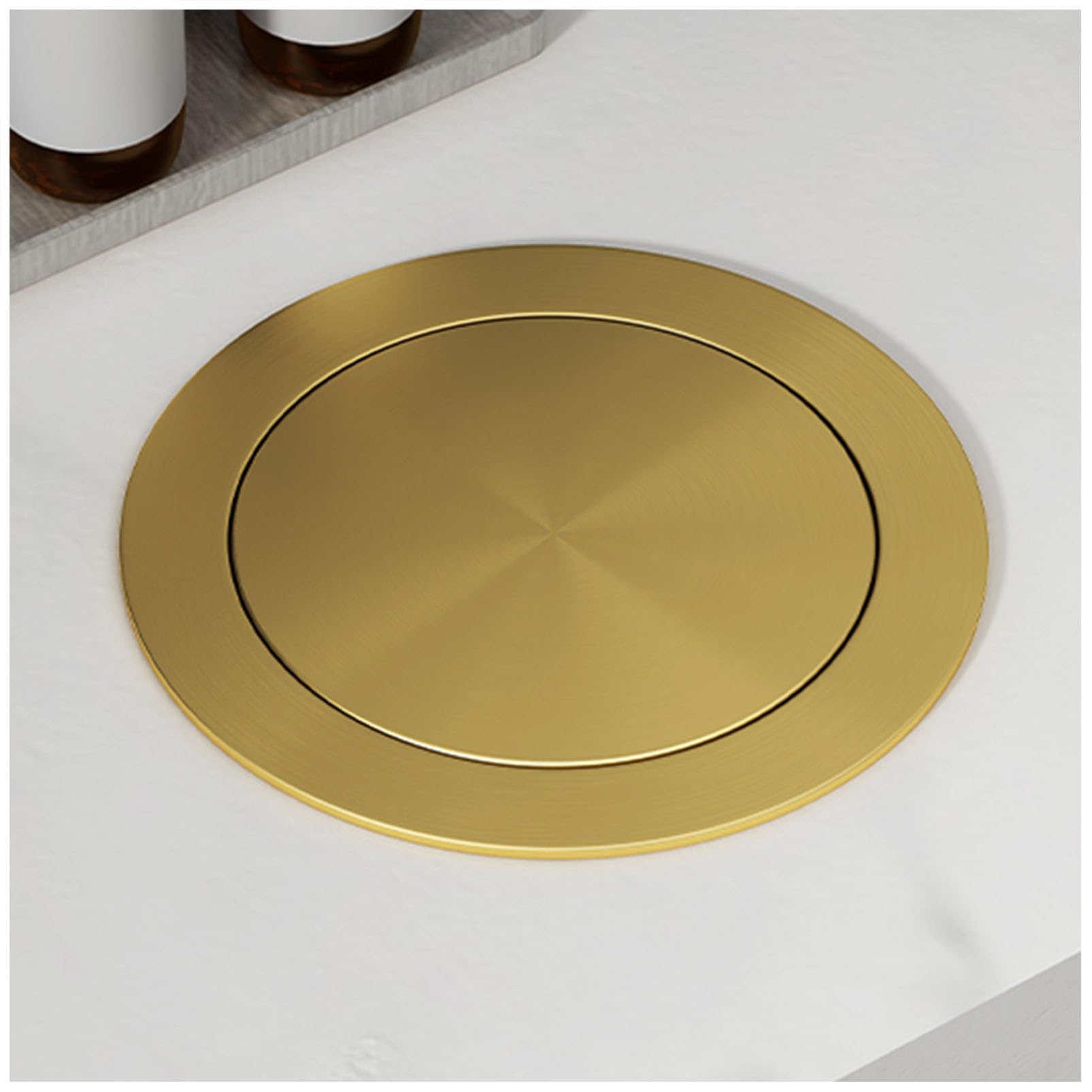 304 Stainless Steel Trash Chute Lid Recycling Bin Cover, Waste Garbage Can Grommet Swing