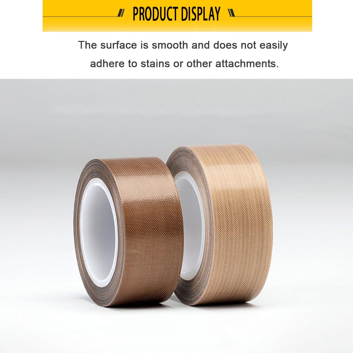 PTFE rivestito in tessuto nastro Teflon nastro adesivo ad alta temperatura, a vuoto e Impulse Sealer Machine – Nastro isolante 0.18 mm di spessore 19mm-5M Earthen