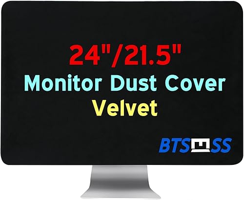 BTSELSS Cubierta antipolvo para monitor de computadora de 21.5, 22, 23, 24 pulgadas, funda protectora de pantalla negra compatible con iMac de 21.5 BTSELSS Cubierta antipolvo para monitor de computadora de 21.5, 22, 23, 24 pulgadas, funda protectora de pantalla negra compatible con iMac de 21.5