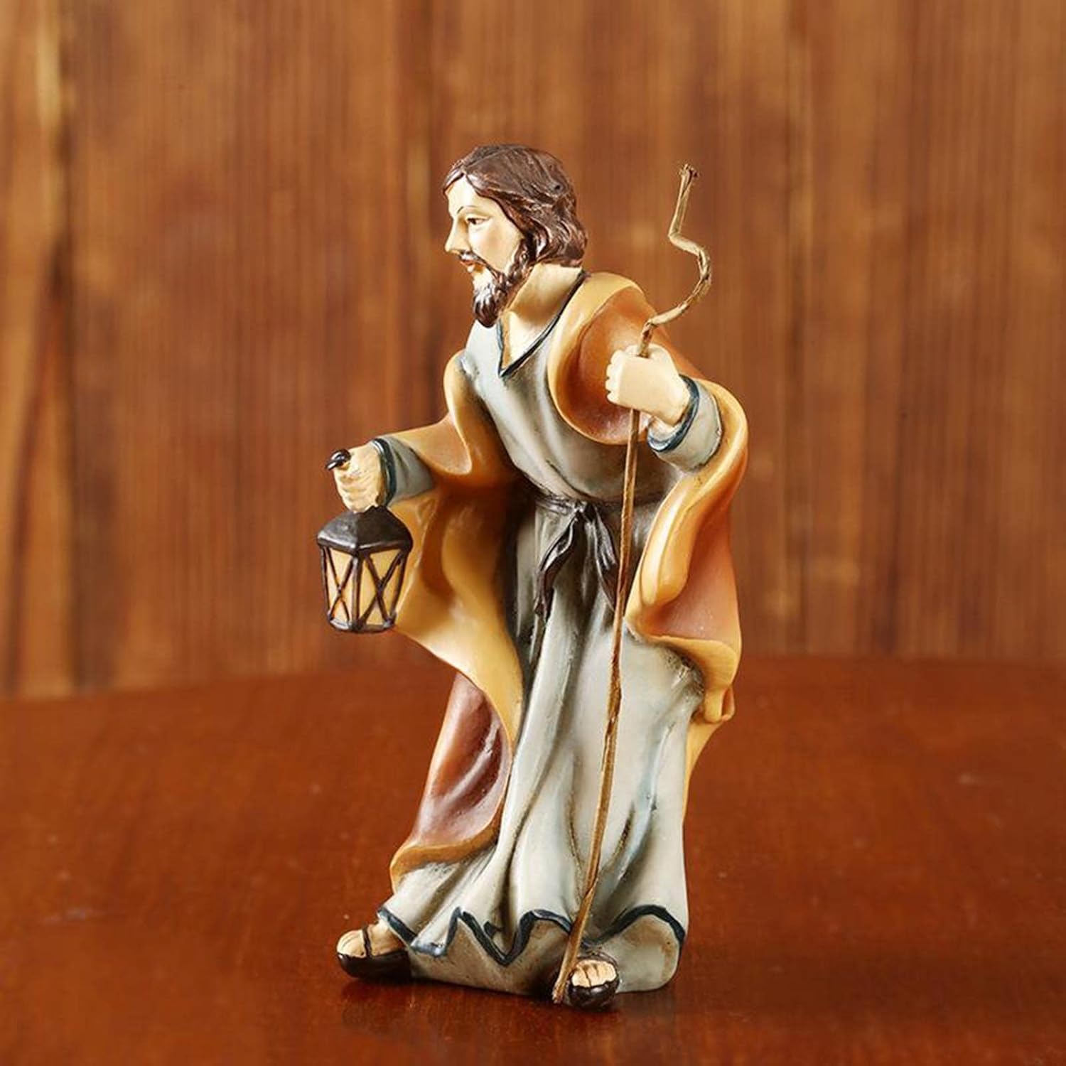 pistro 11-Piece Nativity Set, Includes Holy Family, Three Kings, Ox and Sheep, 4" H, Resin, Decorative Figures