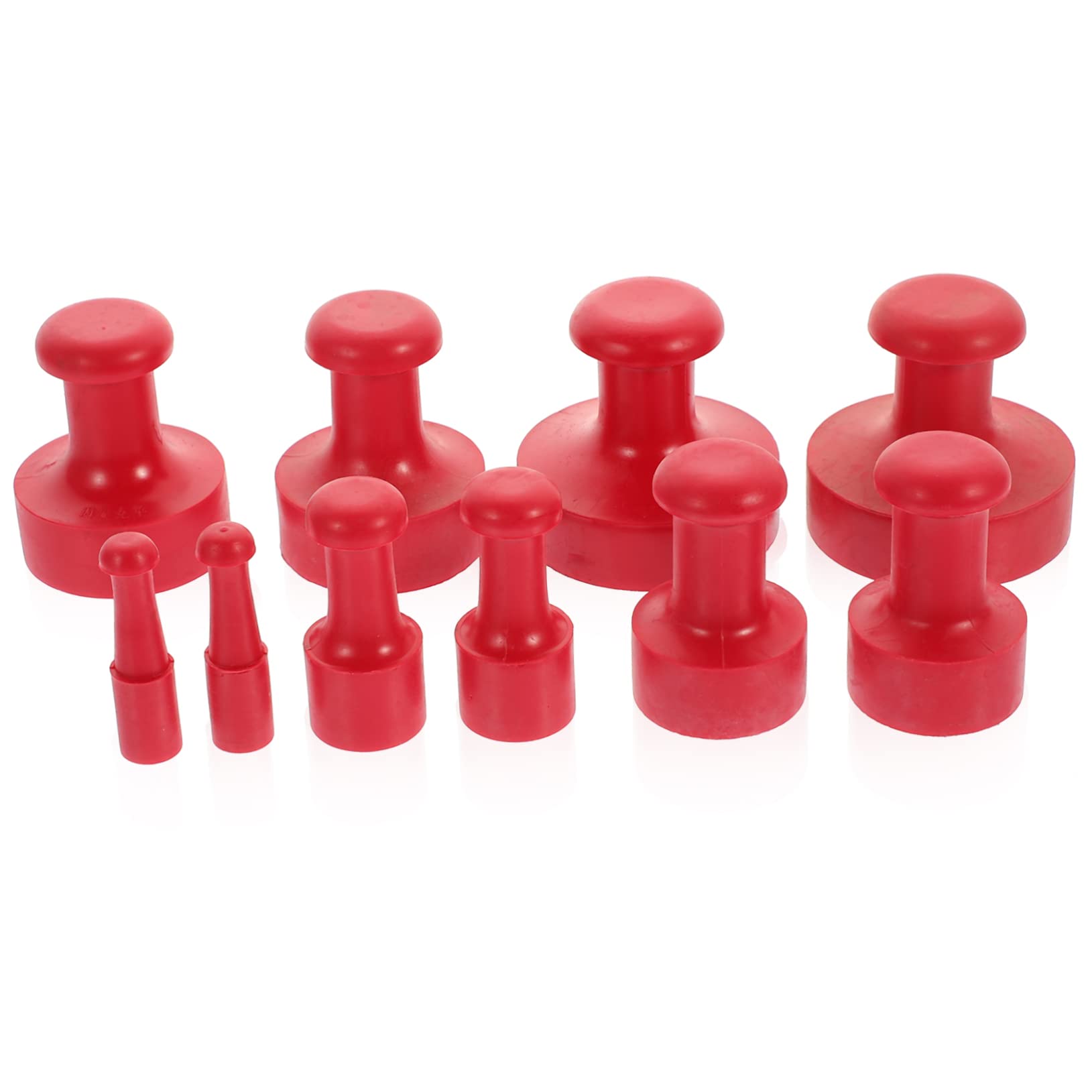 DIYEAH 10pcs Seal Material Making Crafting Speedball Block Stamp Scrapbooking Supplies Tool for Diary Planner Decoration Rubber Red