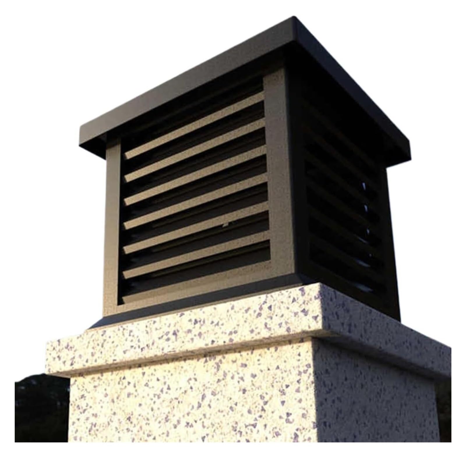 GYEQXKT Chimney cap,Aluminum Alloy Villa Rain Cap with Louvre for Outside Chimney Flue Cover Square Rain Cap for Existing Flue Tile 24"x24" (60x60cm)
