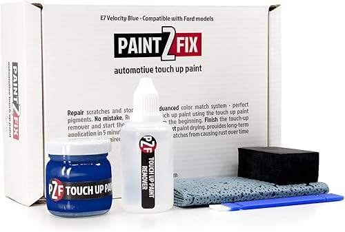 Pintura de retoque para Ford Velocity Blue E7  Kit de reparación de arañazos y virutas - 0.8 fl oz tamaño pequeño