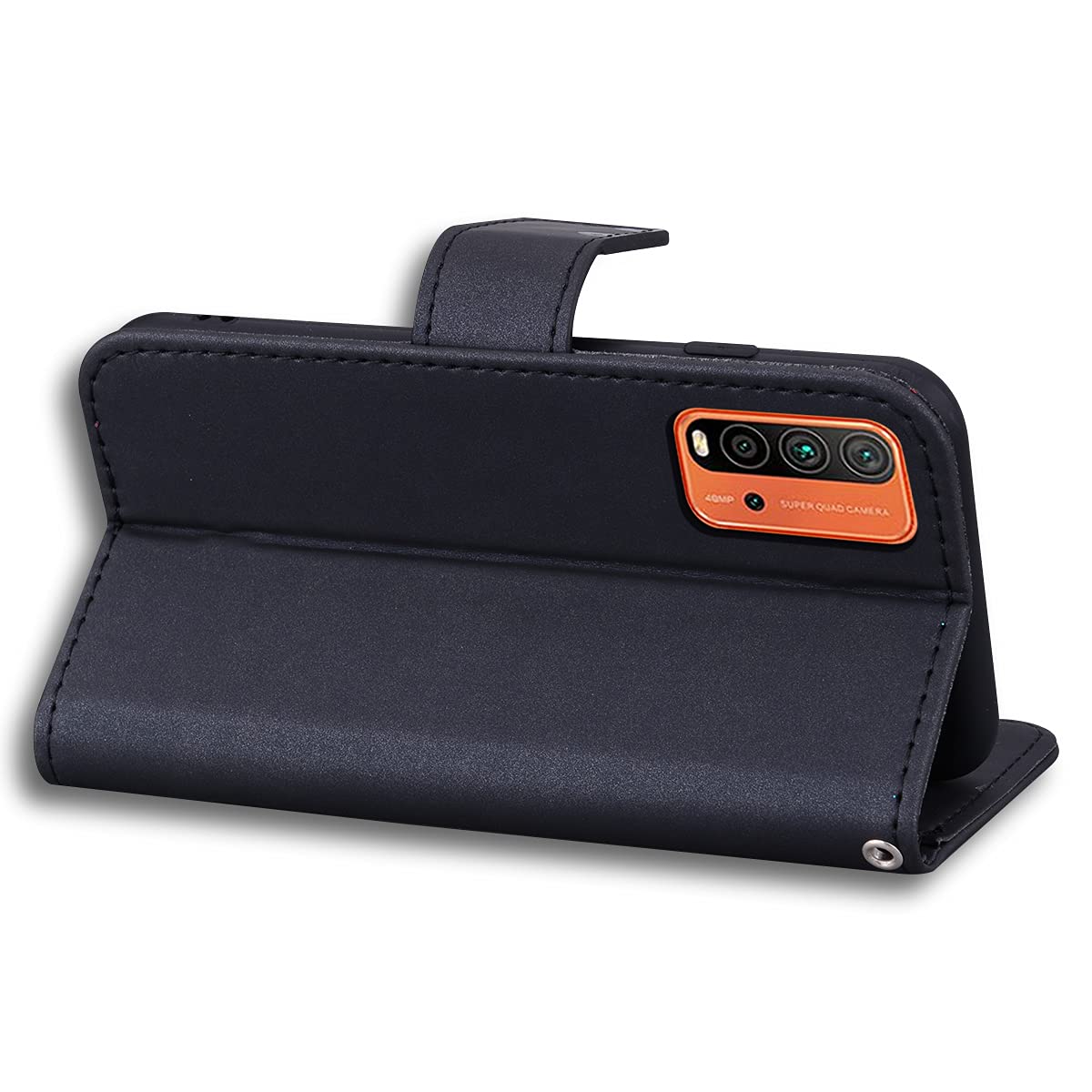 Custodia Portafoglio In Pelle Per Xiaomi Redmi 9T - Cover Con Slot Carte E Chiusura Magnetica, Supporto Regolabile Per Video, Antiurto, Colore Torre - 2
