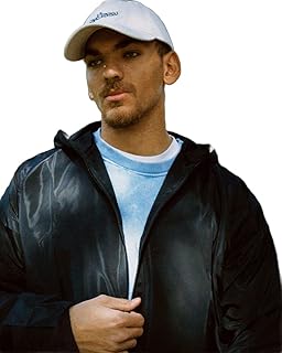 معطف واقي من الرياح بلون اسود للجنسين من ان يور شو