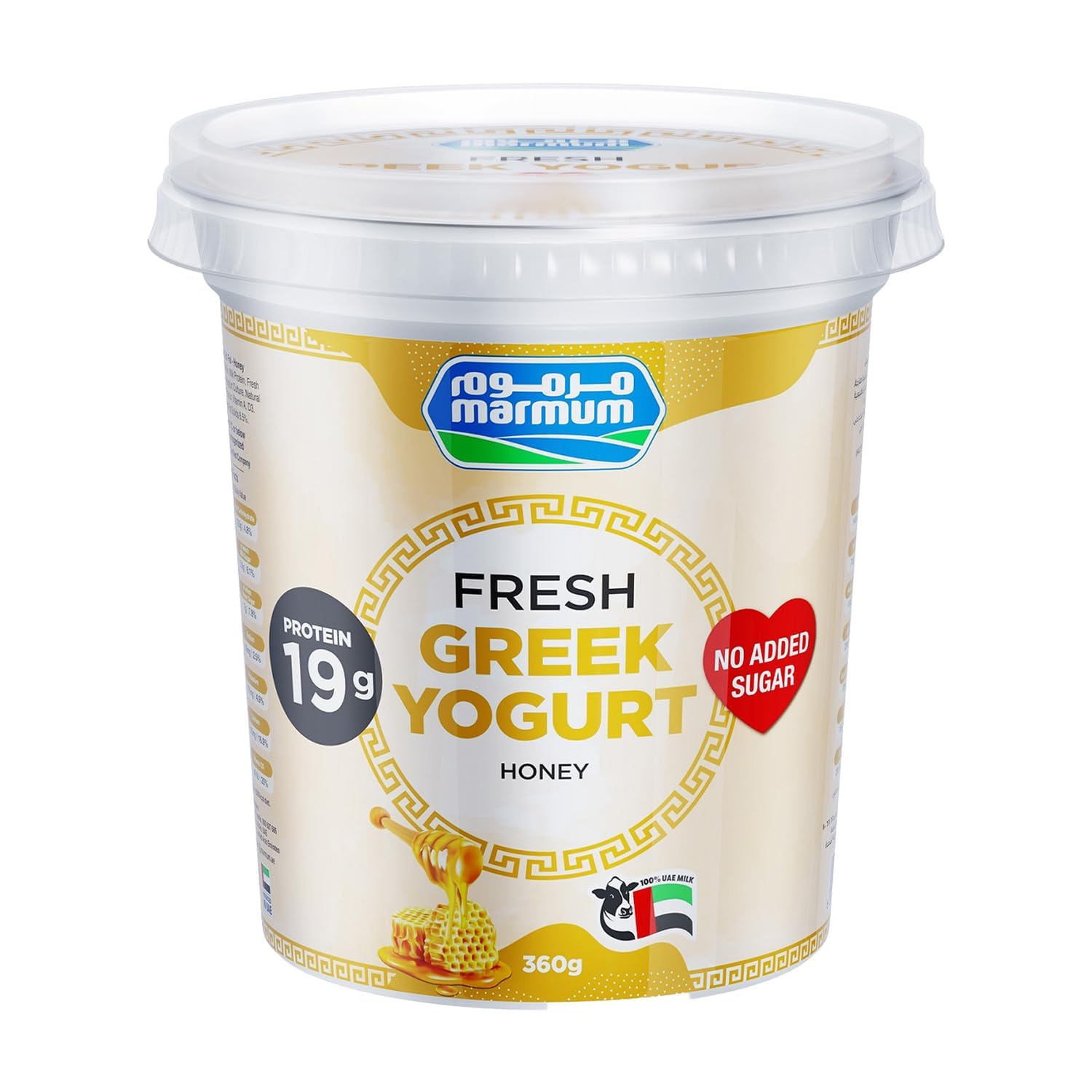 Marmum Honey Fresh Greek Yogurt No Added Sugar, 360 g