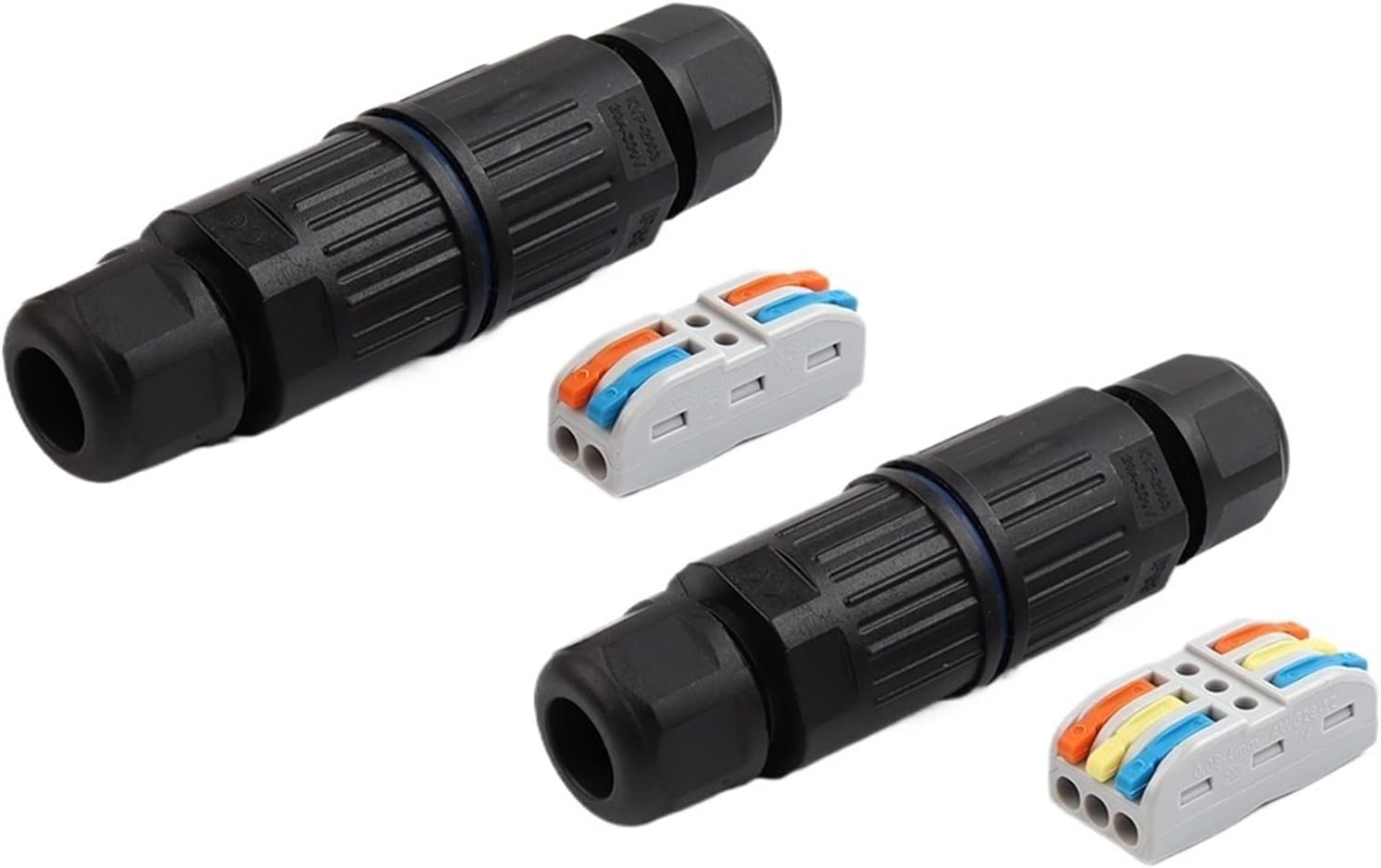 1PCS I Shape IP68 Waterproof Quick Wire Connector 2Pin 3Pin Terminals Adapter Outdoor Rainproof Wire Connectors Solderless LED Light(KVF-2002-2Pin)