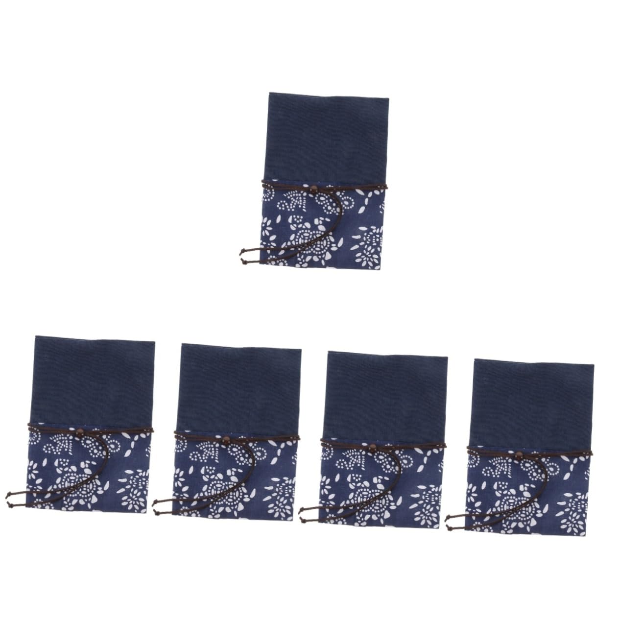 5 Stück Bucheinbandschutz aus tintenblau gefärbtem Stoff Tissue-Boxen Handel ornamentale Buchdekoration Bandspender Bücher abdeckung für bezug Buchcover für Studenten Buchhüllen