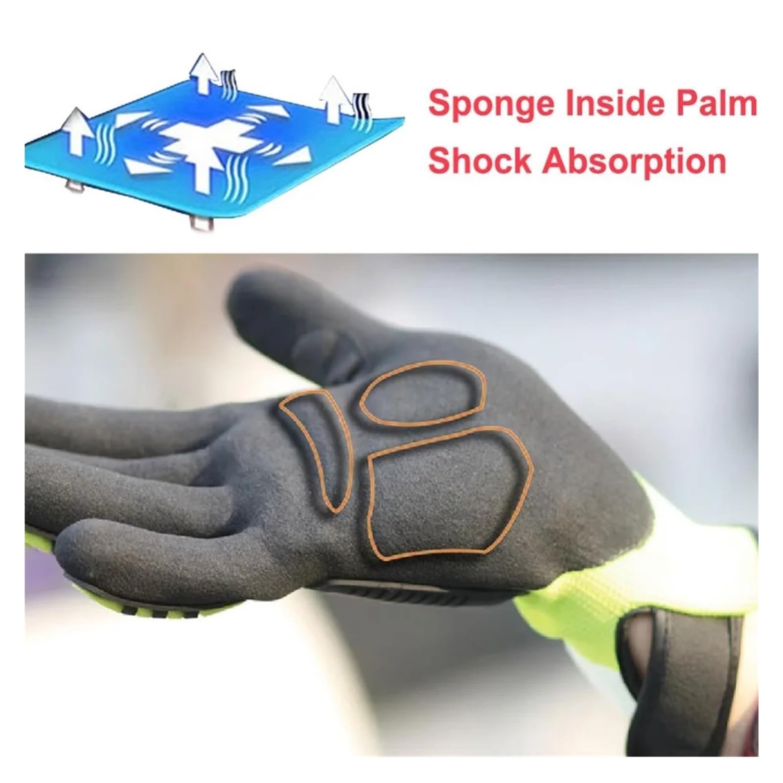 Gants De Coupe Gant De Travail De Sécurité Résistant Aux Coupures, Anti-Vibration, Anti-Impact, Résistant À L'huile, Protection Avec Paume Trempée En Nitrile For Le Travail Confortablement Adapté(S,A)