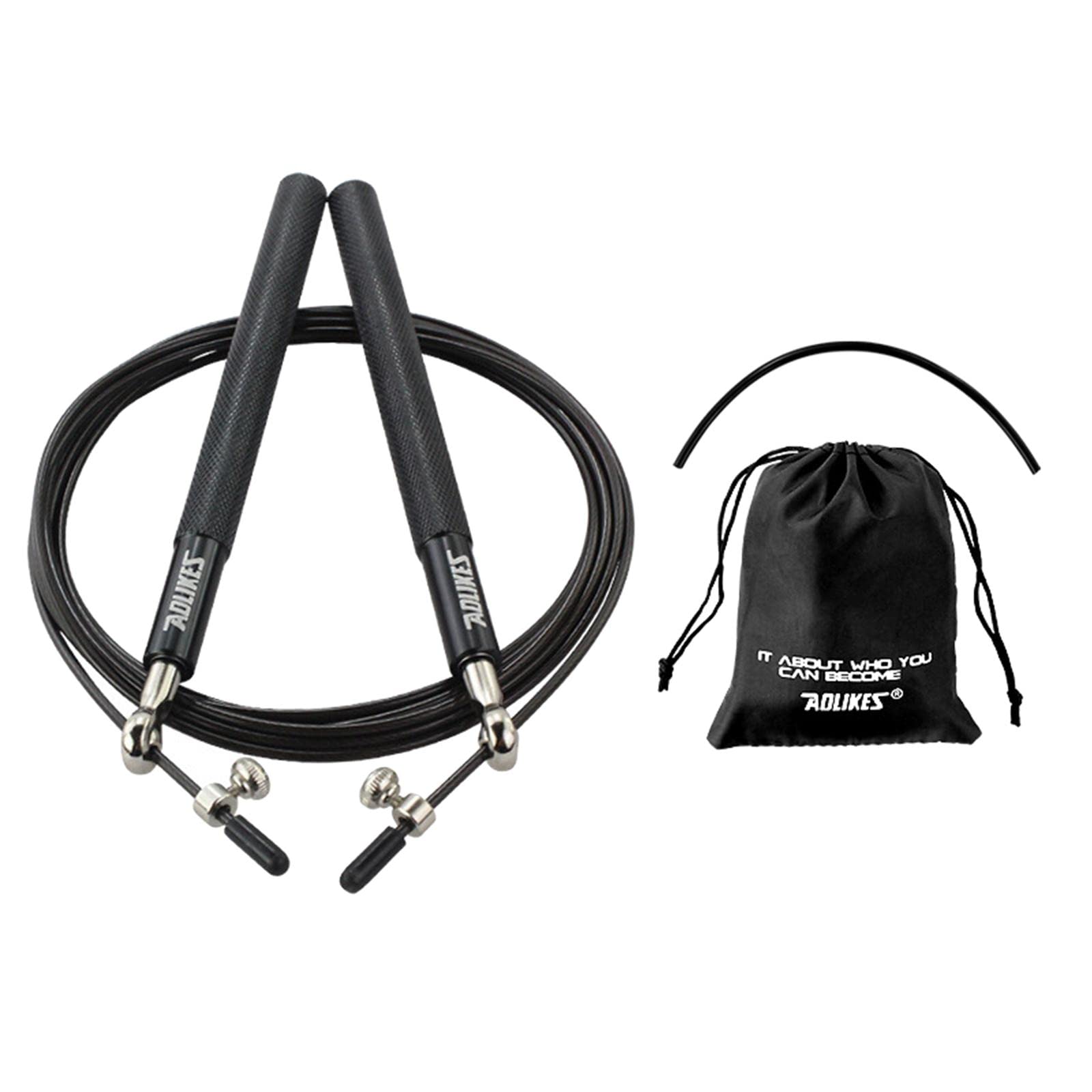 Skipping Rope Jumping Rope Speed Jump Rope for Workout Home Exercise Fitness Black-image-25