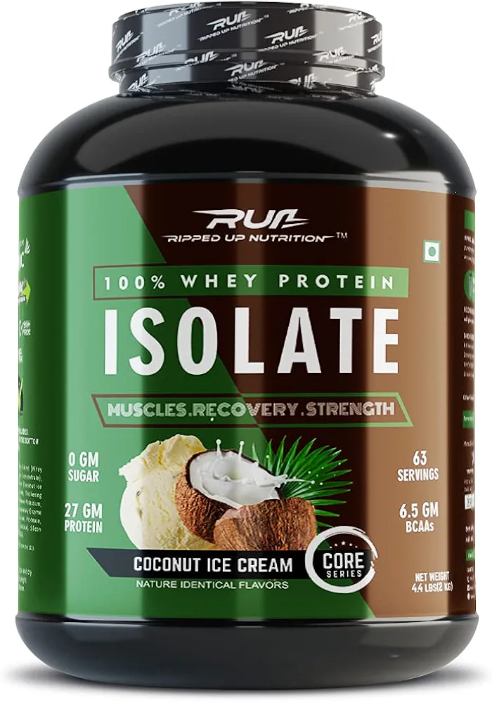 RIPPED UP NUTRITION Whey Protein Pure Isolate 2kg Muscle Strength