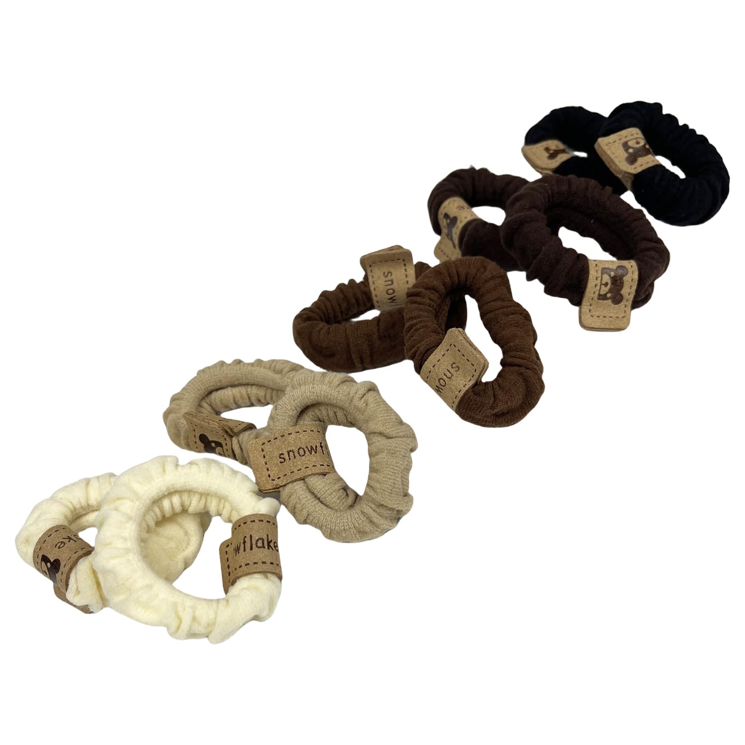 Thickened and Bold Hair Ties with Seamless High Elastic in Ponytail Holders (Five Colors with 10 Pcs Packing)