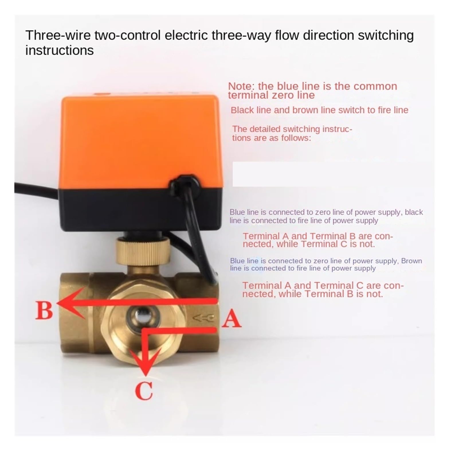 DN15/DN20/DN25 Elektryczny zawór kulowy z mosiądzu z napędem DN20 2-drogowy 3-przewodowy z siłownikiem(3W DN32)