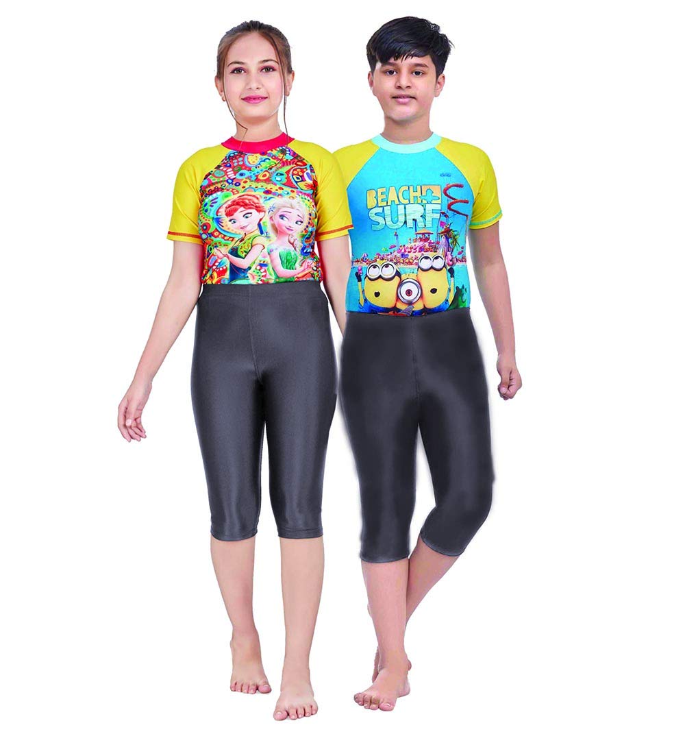 madmax Compression Unisex Kids Capri Pant for Yoga Multi Sports Gym Fitness Cycling athlectics Indoor & Outdoor Sports wear-picture-45