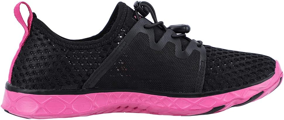 ALEADER Women's Stylish Water Shoes for Beach Surf Swim Aqua Shoes 6 Black/Fushia