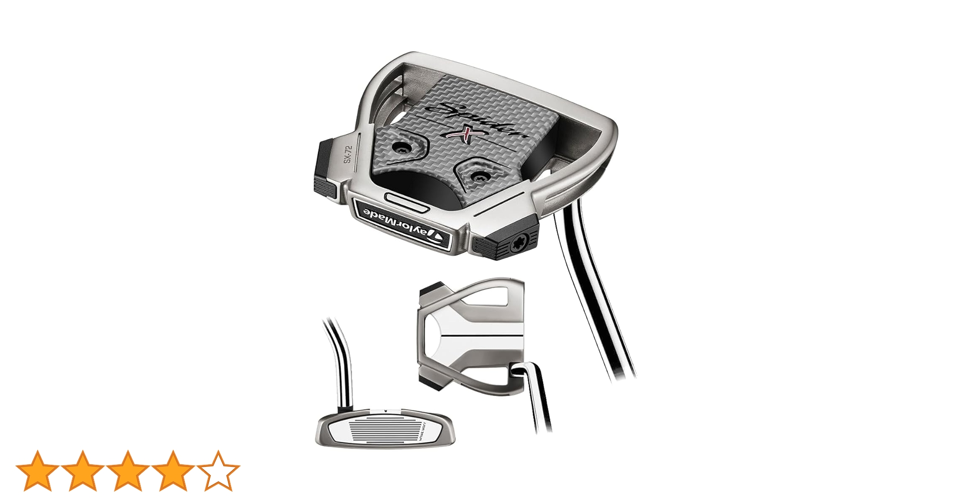 Spider Xパター（SX-72、シングルベンド）34インチ Beauty PGA Tour Supplies Taylormade SPIDER X SX 72 BLACK
