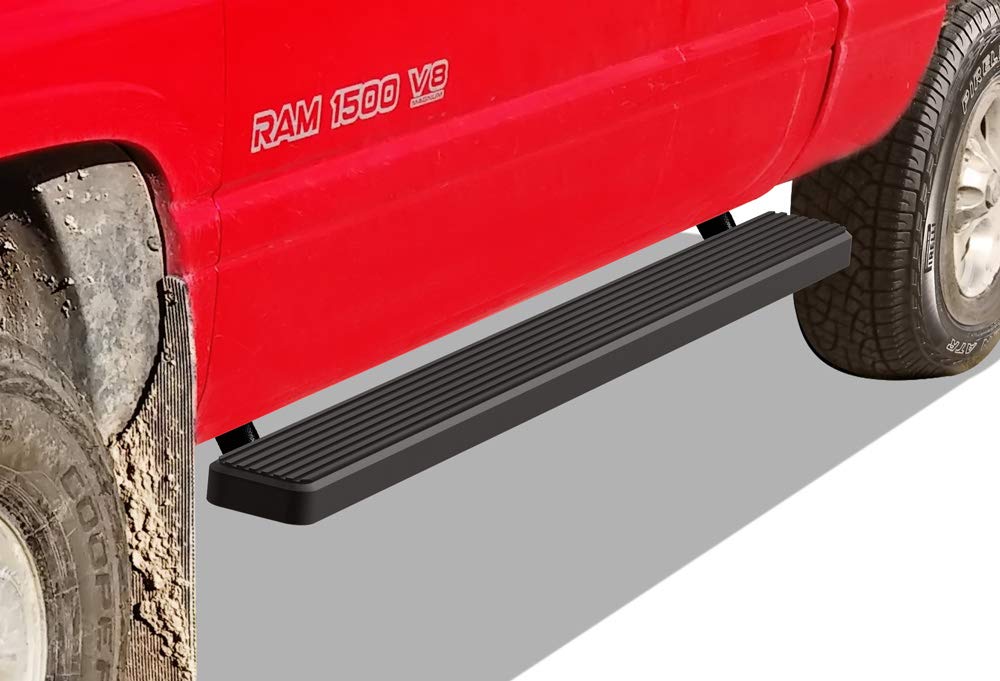 APS iBoard Third Generation 5-inch Black Aluminum Running Boards Side Step for Selected Dodge Ram 1500 2500 3500 Club Cab