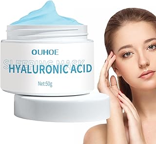 Máscara para dormir à noite, Máscara Facial Hidratante Ácido Hialurônico, Hidratante para dormir com água gelada, cuidados com a pele masculina e feminina para ressecamento, embotamento e Baodan