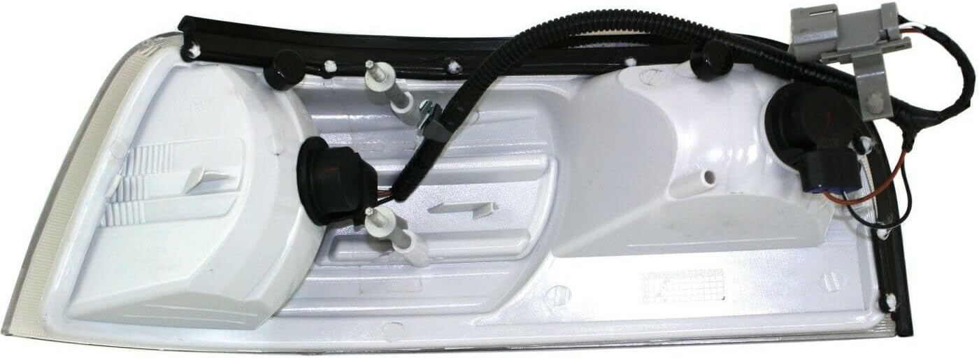 Signal Light Passenger Side Plastic Lens Clear & Amber Lamp Corner Incandescent W/Bulb for for Grand Marquis 2006-2011