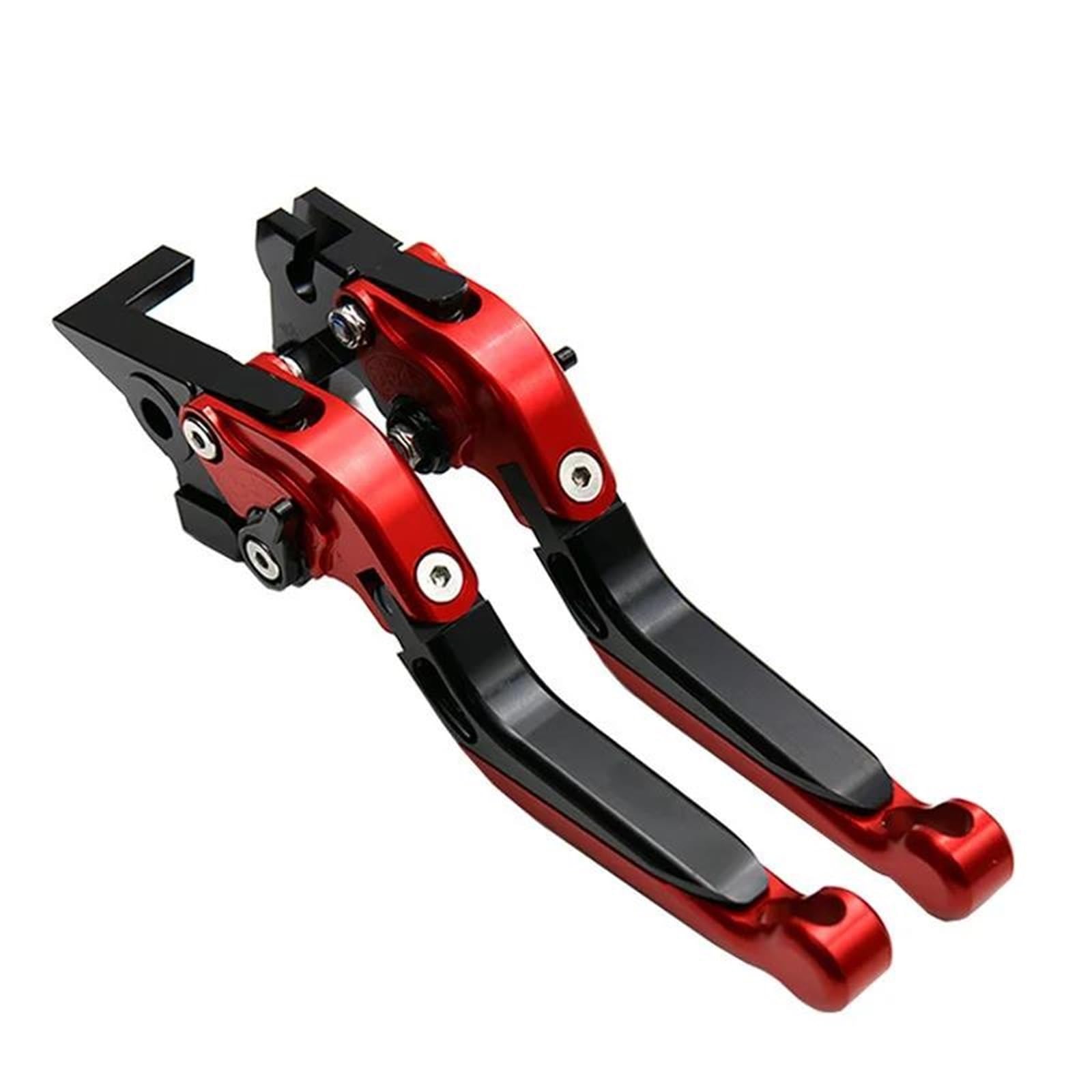 KKMNAIF Motorcycle Front Brake Lever Motorcycle Accessories Adjustable CNC Folding Extendable Brake Clutch Levers for Ya&ma&ha for XP TMAX 560/530/500 Tech Max 2008-2025(Red-a)