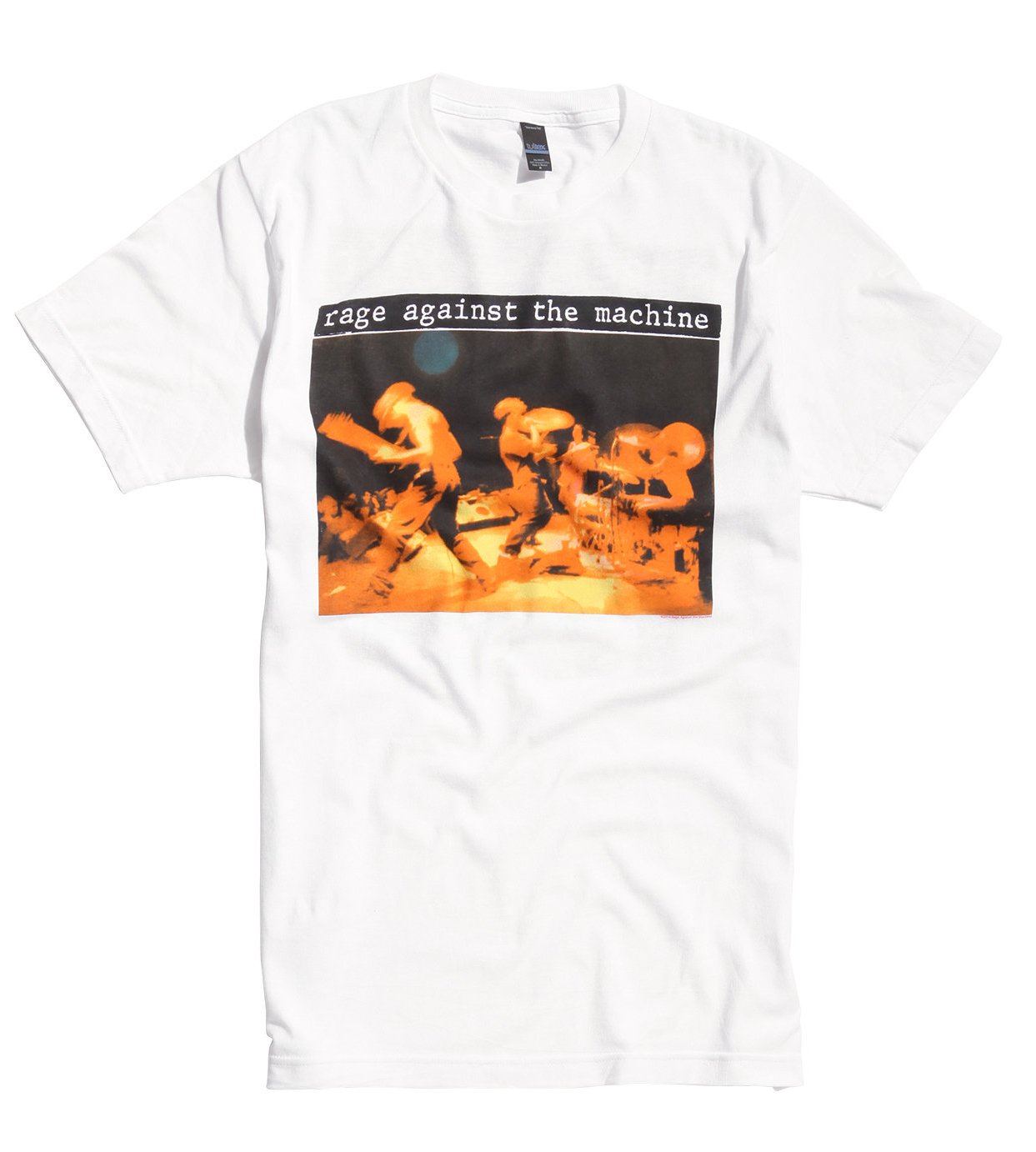 Rock Off Officially Licensed Products Men's White Rage Against The Machine Anger Is A Gift Official Tee T-Shirt Unisex (Large)