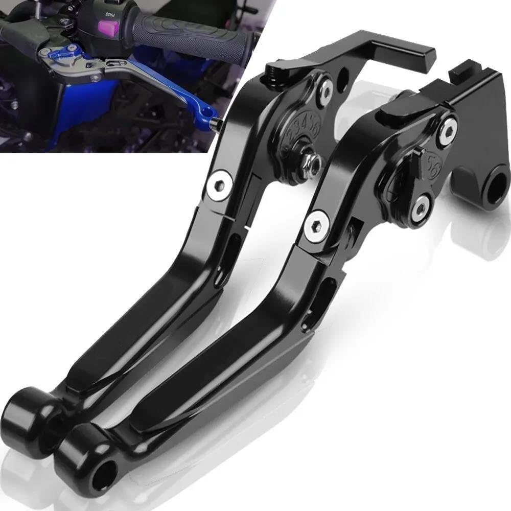 Embrayage moto Pour Y&amaha YBR250 2005 2006 2007 2008 2009 2010-2014 YBR 250 Leviers D'embrayage De Frein Extensibles Et Pliables Réglables CNC Pour Moto Levier d'embrayage frein(Black-Blue-Red)