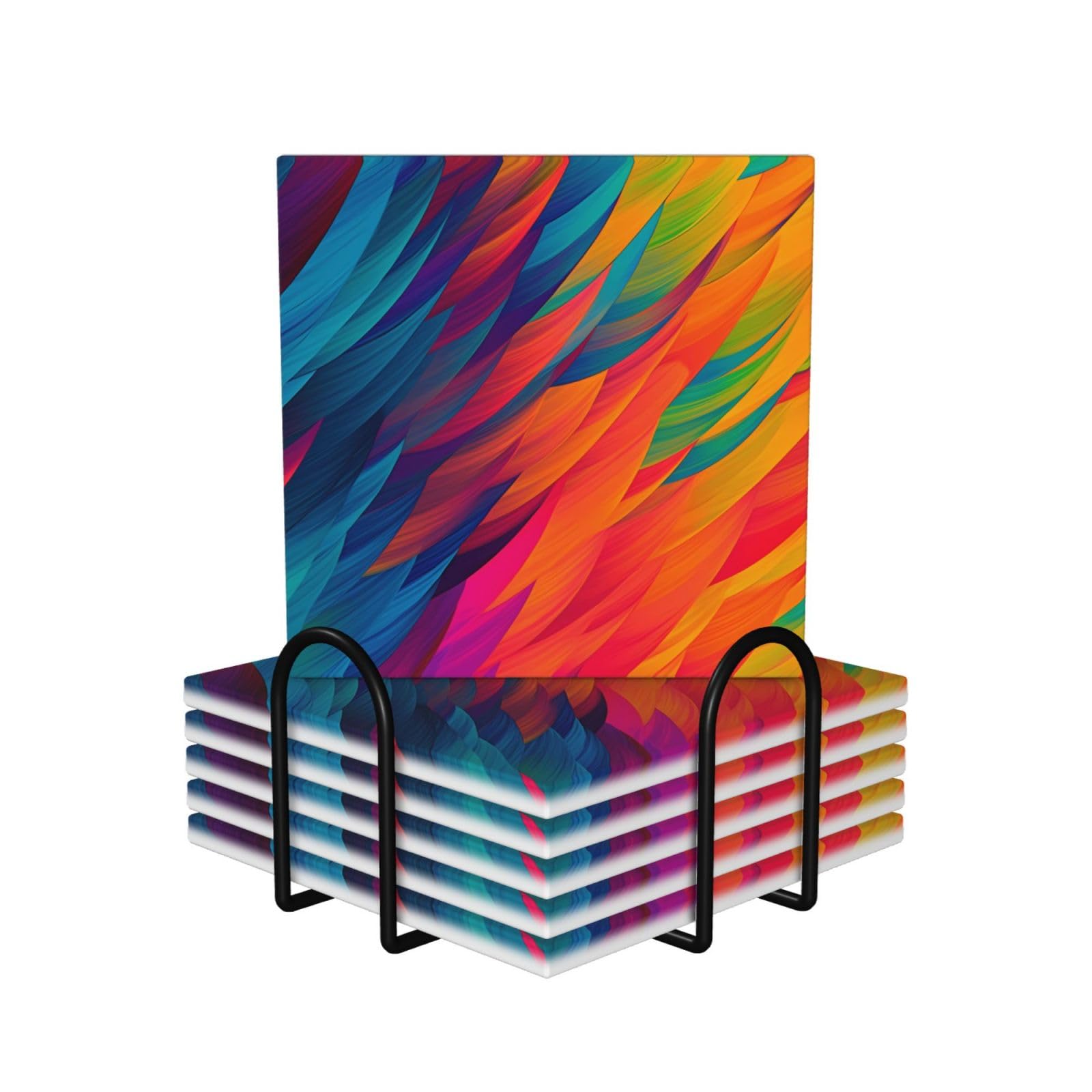 Dessous de verre en céramique absorbant pour éviter les taches sur la table, lot de 6