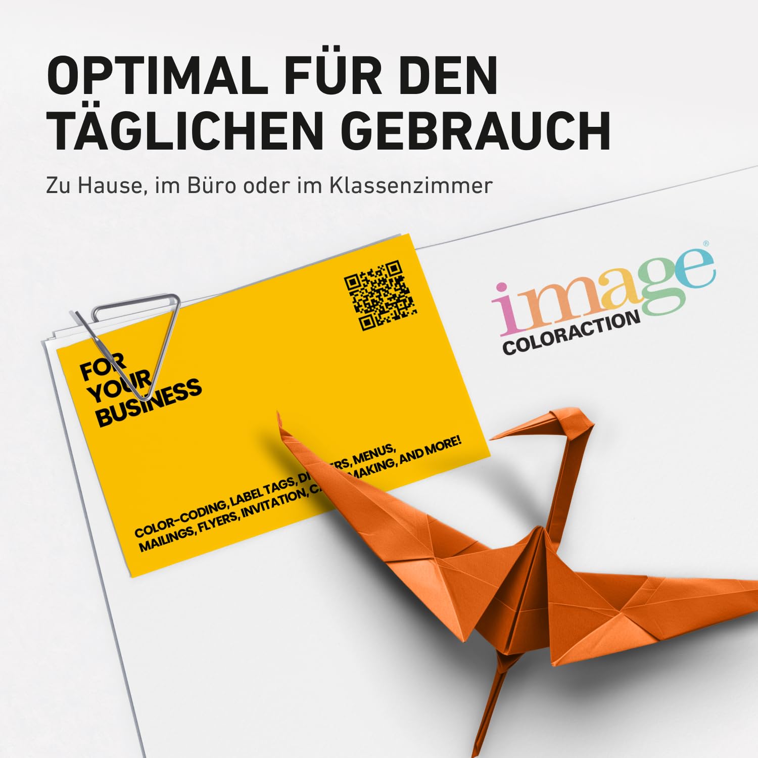 Image Coloraction Hawai - farbiges Kopierpapier - DIN A4, 210 x 297 mm, 80 g/m² - buntes, holzfreies Druckerpapier für Kopierer - 500 Blatt - Intensivgelb